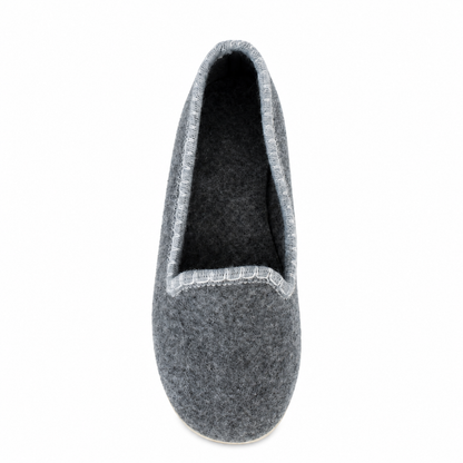 DOREA CS01 PANTOFOLA TWEED GRIGIO su sfondo bianco