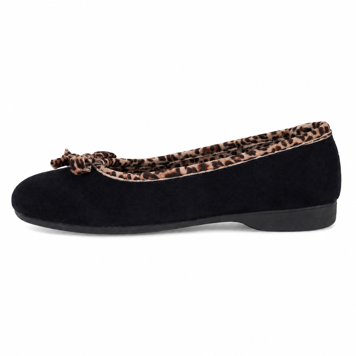 DOREA FV2358 PANTOFOLA NERA-MACULATA su sfondo bianco