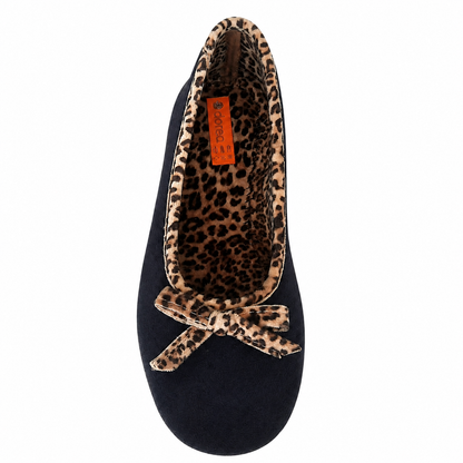 DOREA FV2358 PANTOFOLA NERA-MACULATA su sfondo bianco