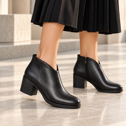 LUX 5440 STIVALETTO PELLE NERO