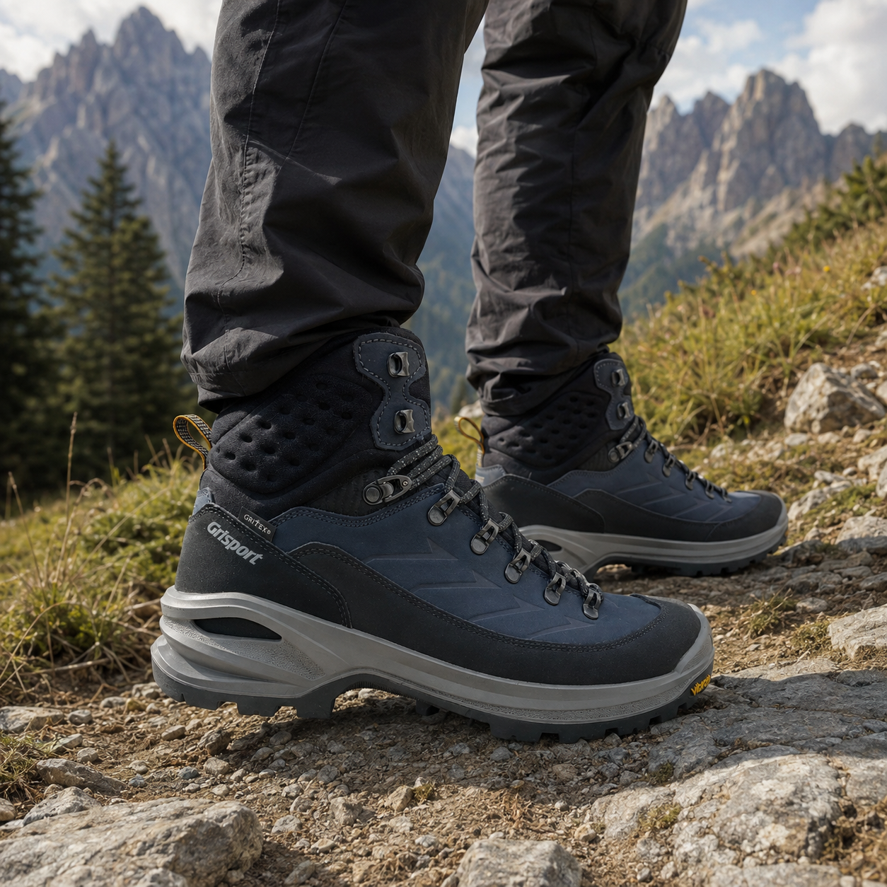 GRISPORT NABUK OCEANO indossata - immagine lifestyle quadrata