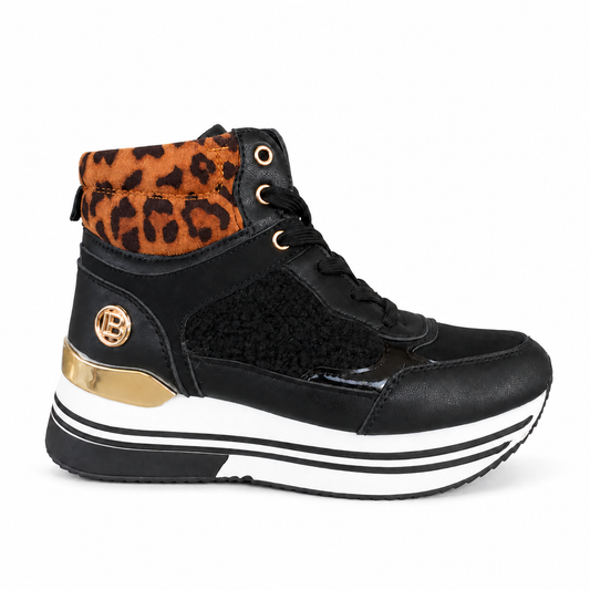 LAURA BIAGIOTTI SNEAKER ALTA 9256 BLACK su sfondo bianco