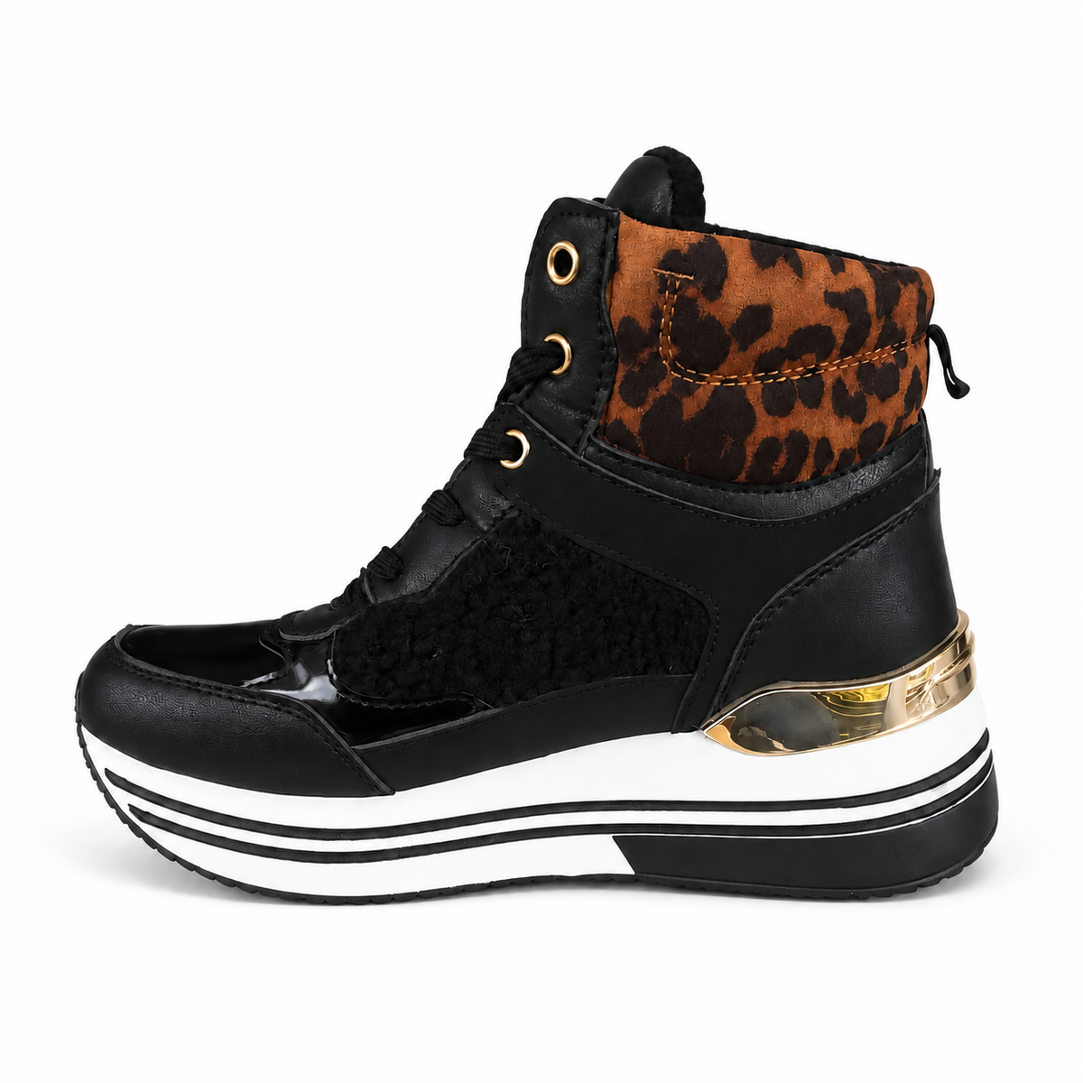 LAURA BIAGIOTTI SNEAKER ALTA 9256 BLACK su sfondo bianco