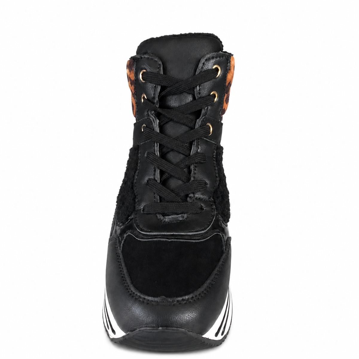 LAURA BIAGIOTTI SNEAKER ALTA 9256 BLACK su sfondo bianco