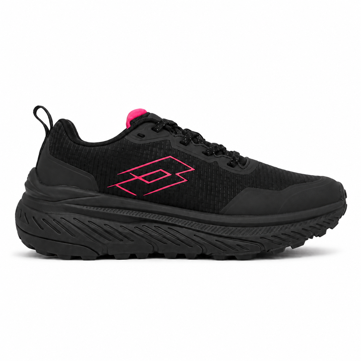 LOTTO REBEL 90AMF BLACK/PINK su sfondo bianco