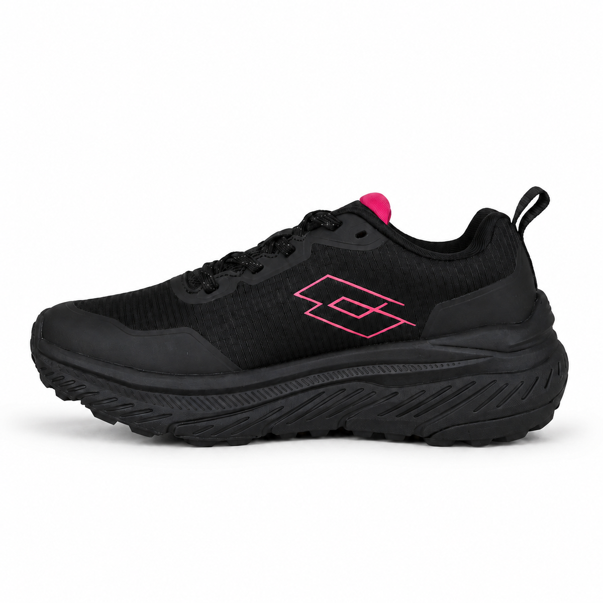 LOTTO REBEL 90AMF BLACK/PINK su sfondo bianco