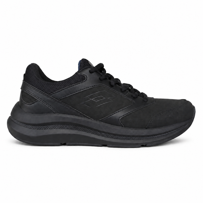 LOTTO RUNNING RUN 81 AMF ALL BLACK su sfondo bianco