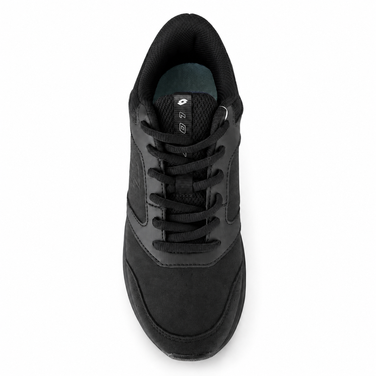 LOTTO RUNNING RUN 81 AMF ALL BLACK su sfondo bianco