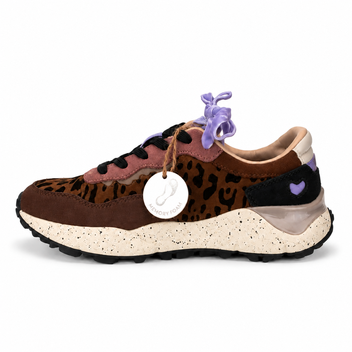 LUMBERJACK TECLA SNEAKER BROWN su sfondo bianco