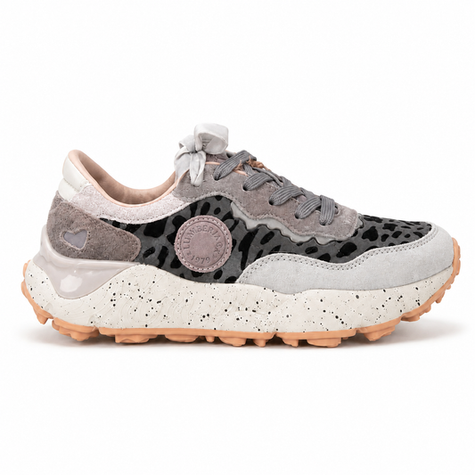LUMBERJACK TECLA SNEAKER GRAY/ROSE su sfondo bianco