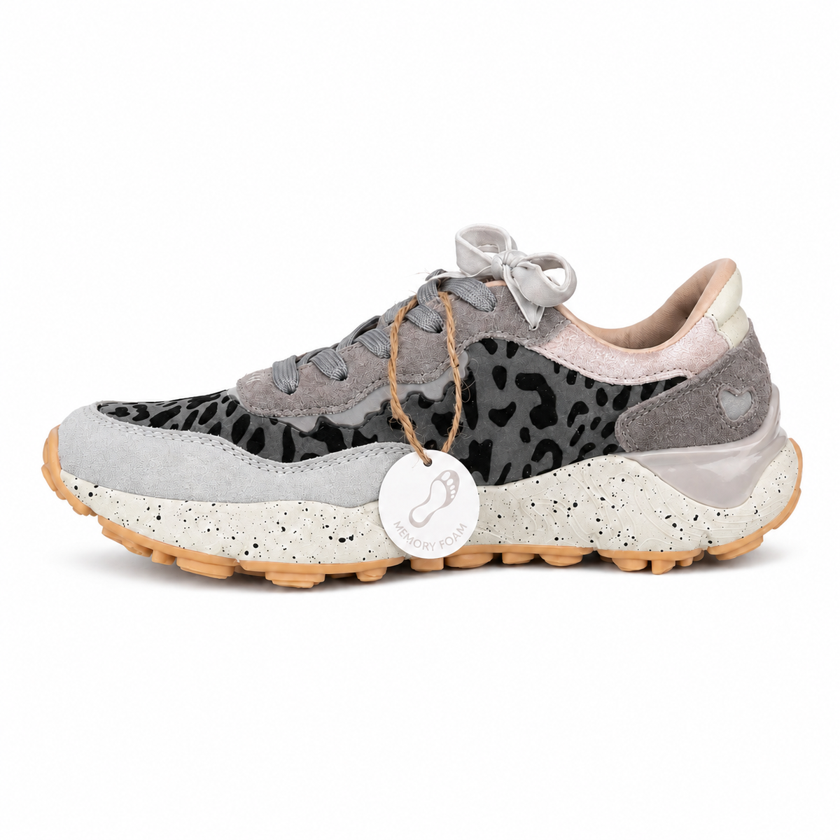 LUMBERJACK TECLA SNEAKER GRAY/ROSE su sfondo bianco