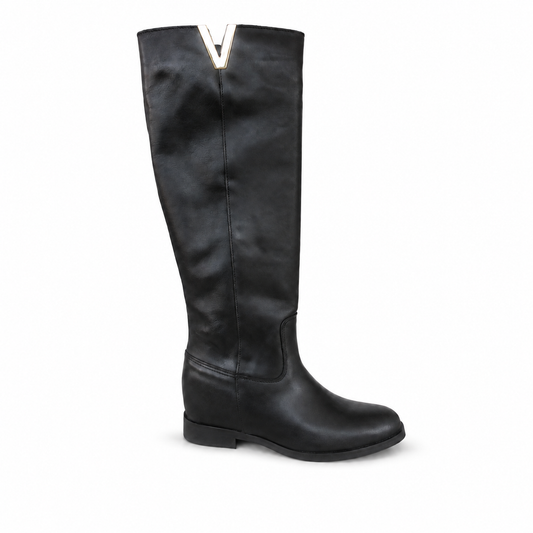 MADE IN ITALY STIVALE V90 VITELLO NERO su sfondo bianco