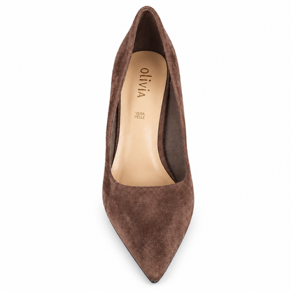 OLIVIA 82188 KHAKI CAMOSCIO su sfondo bianco