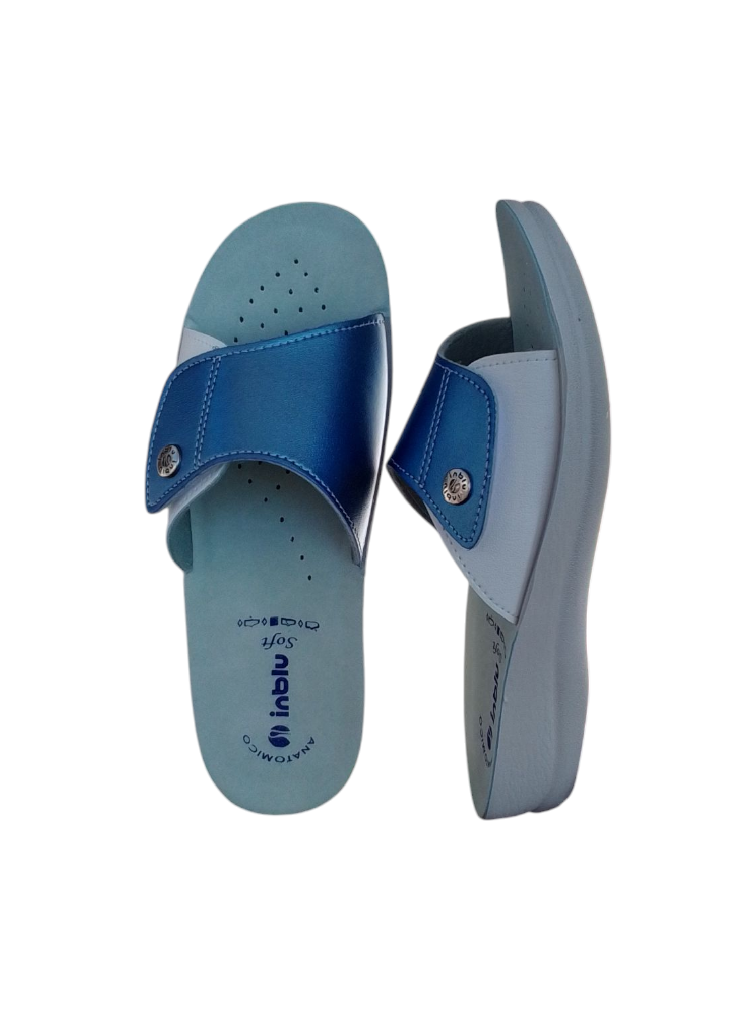 In blu ciabatte donna,art.VR 61, colore azzurro
