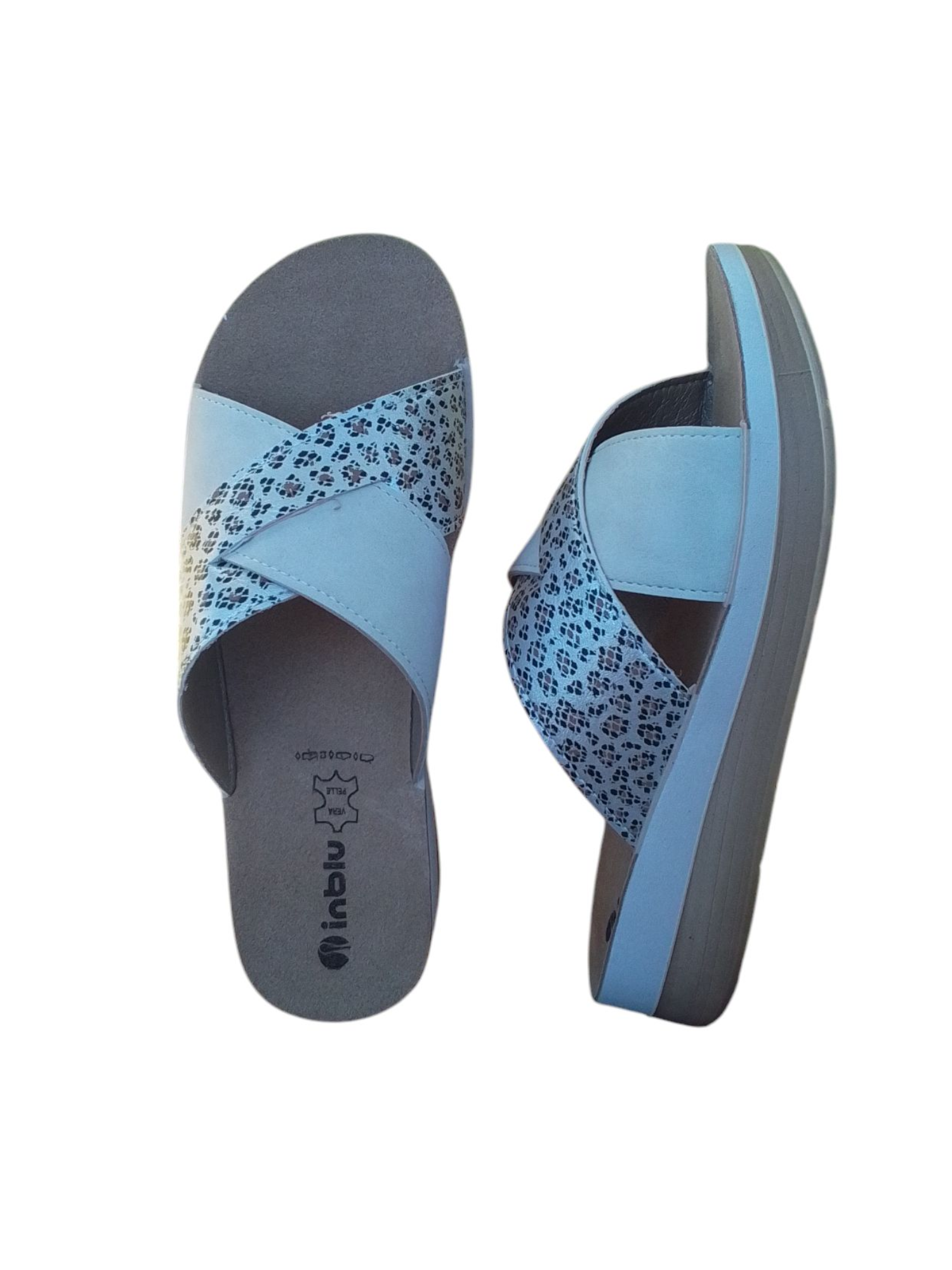 In blu ciabatte donna, art. FT13, colore bianco