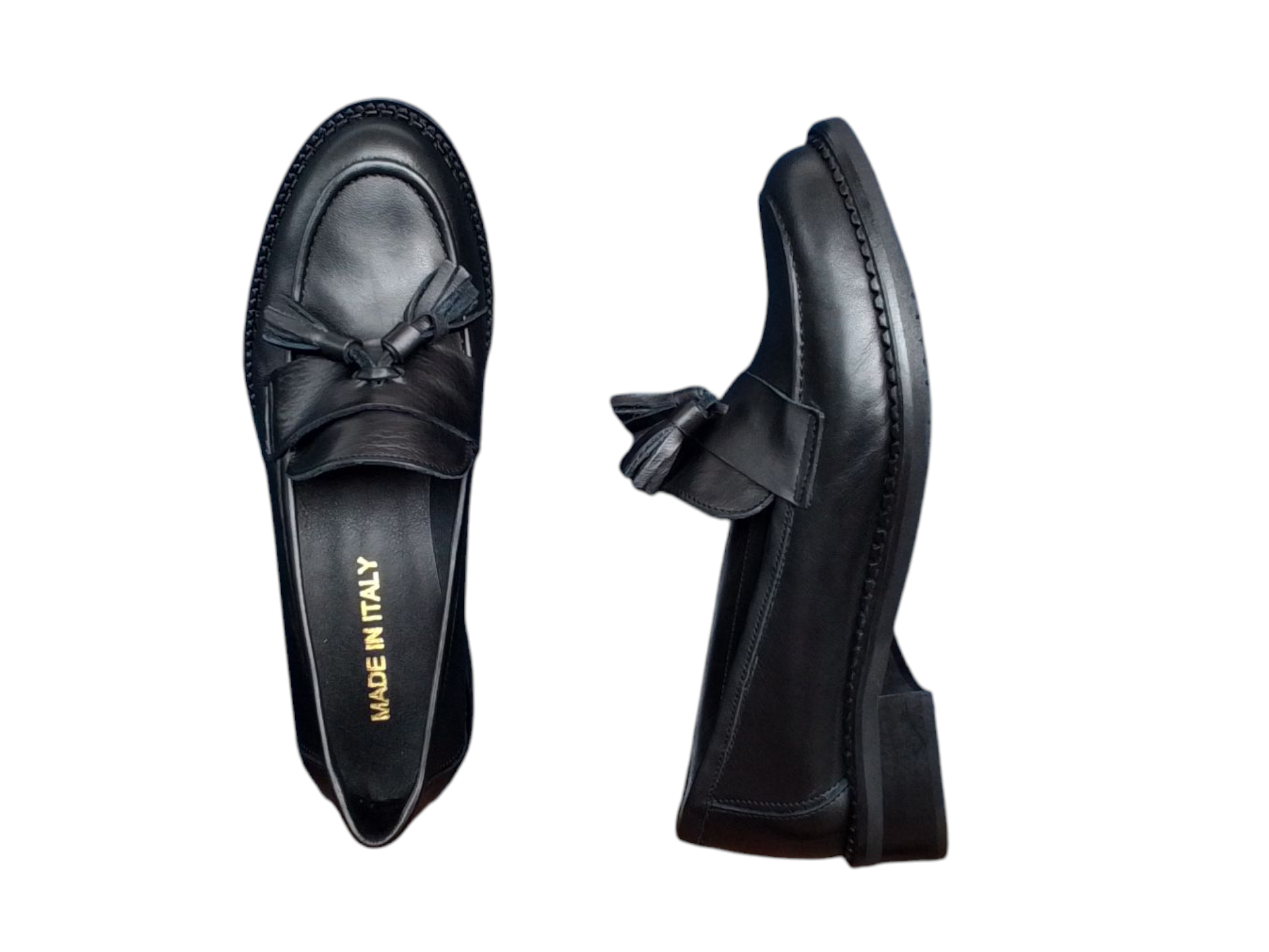 Made in italy mocassino donna, art. 3025, colore nero