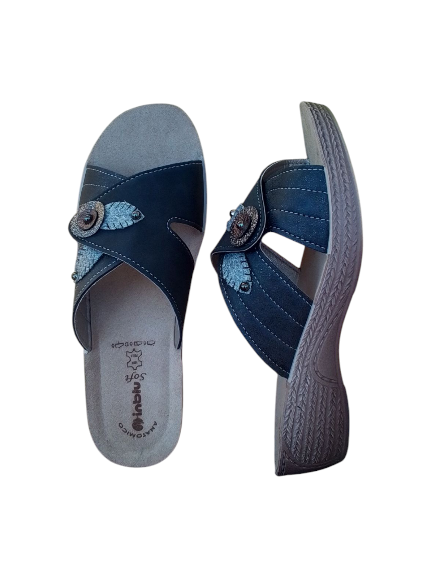 In blu ciabatte donna, art.GL59, colore nero