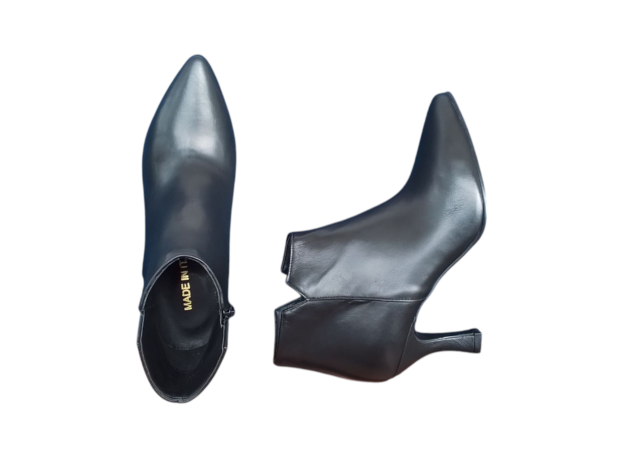 Made in italy tronchetto donna, art.7026, colore vitello nero