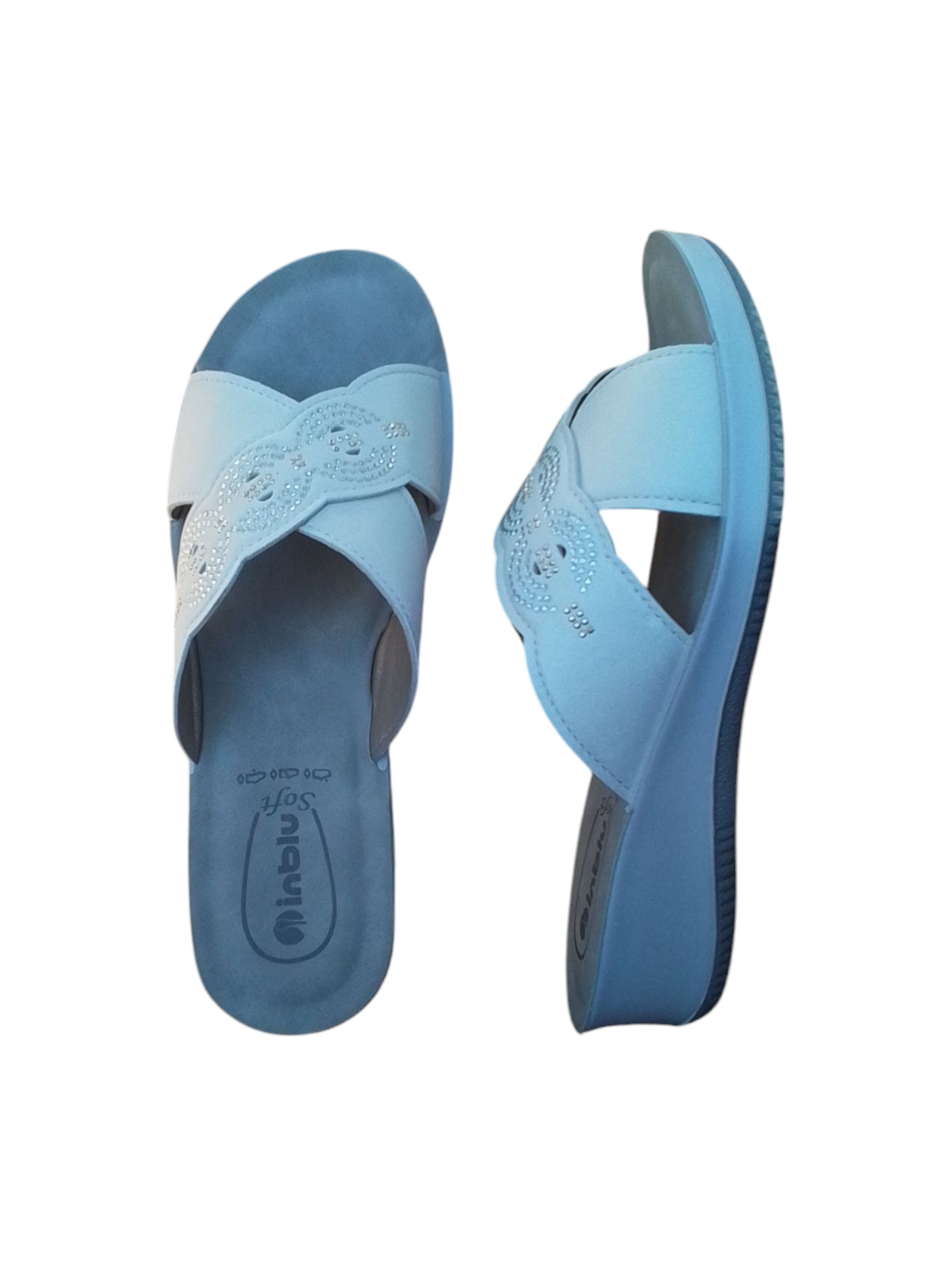 In blu ciabatte donna, art.SE08, colore bianco