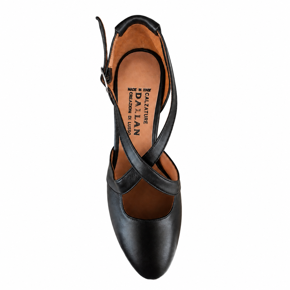 SCARPA DA BALLO ART. 100 NAPPA NERA su sfondo bianco