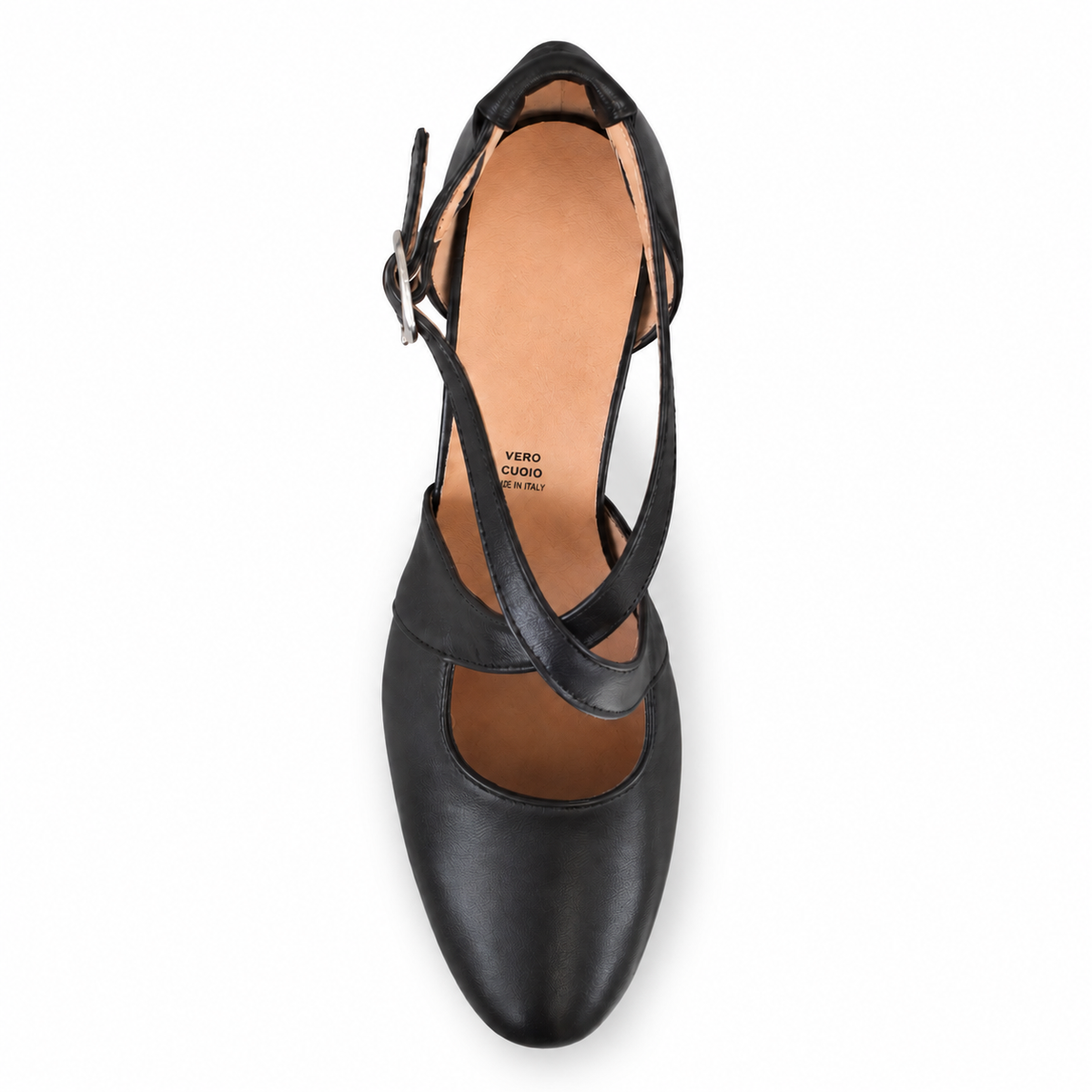 SCARPA DA BALLO ART. 100B NAPPA NERA su sfondo bianco