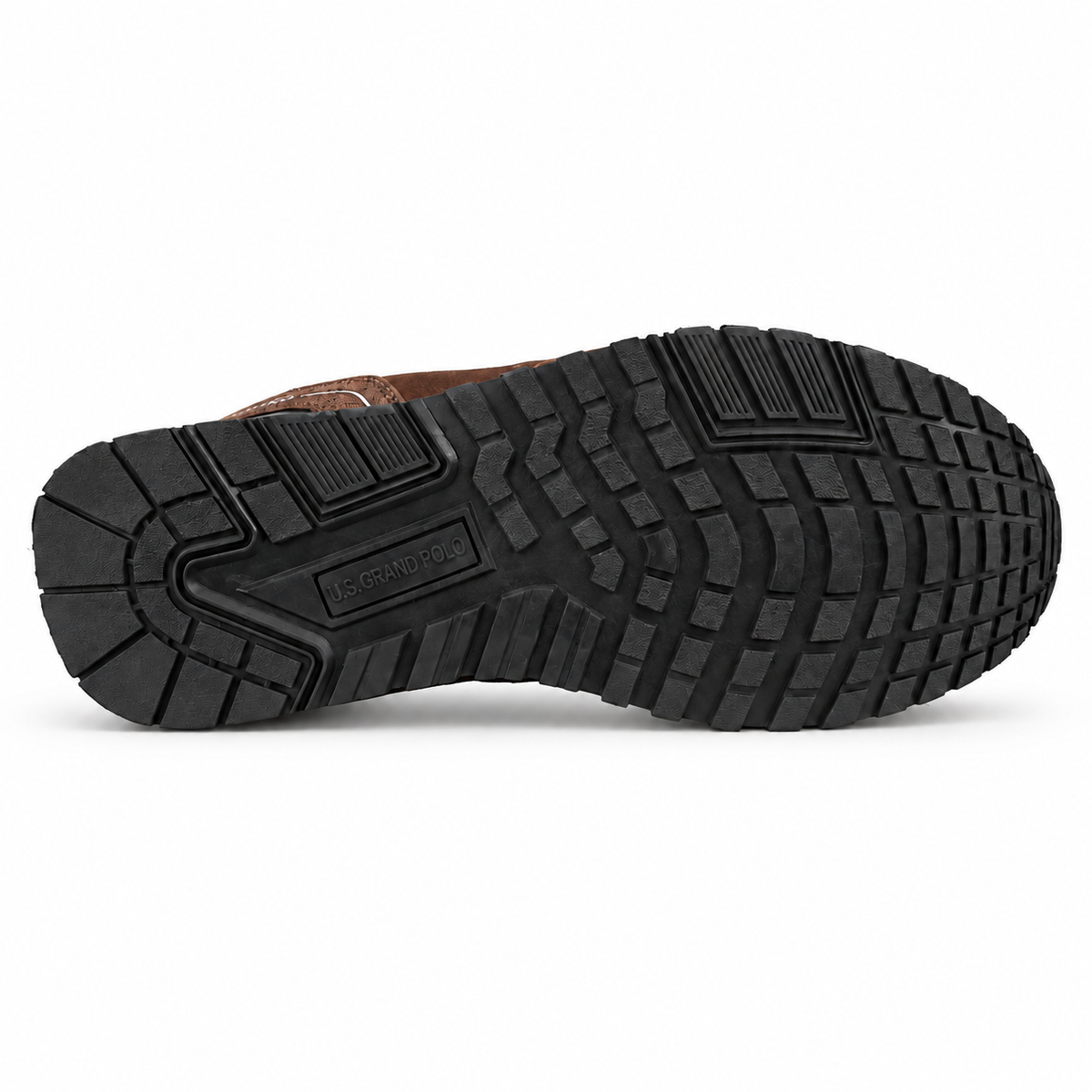 U.S. GRAND POLO 12165 SNEAKER DK BROWN su sfondo bianco