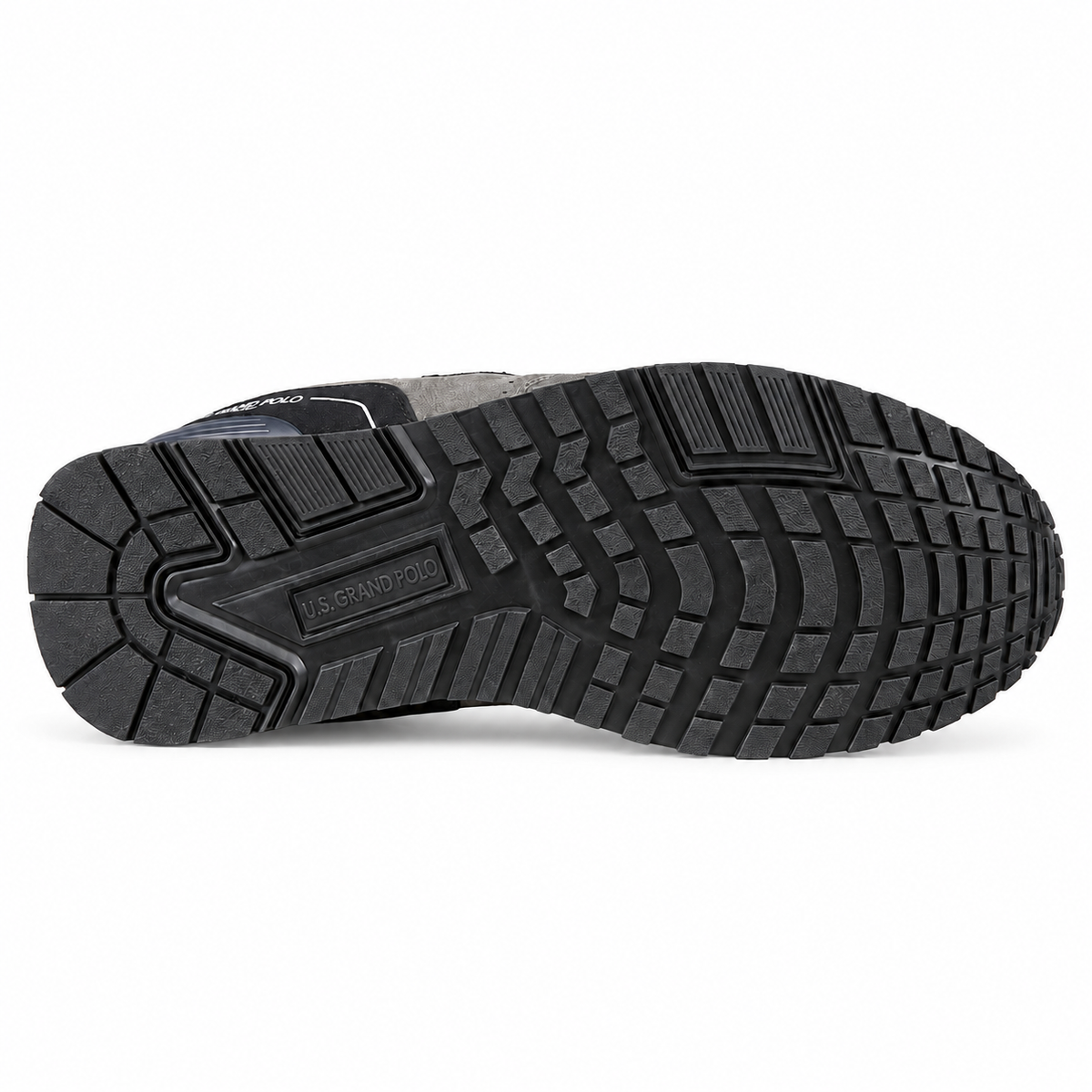 U.S. GRAND POLO 12165 SNEAKER GRAY-DEEP su sfondo bianco