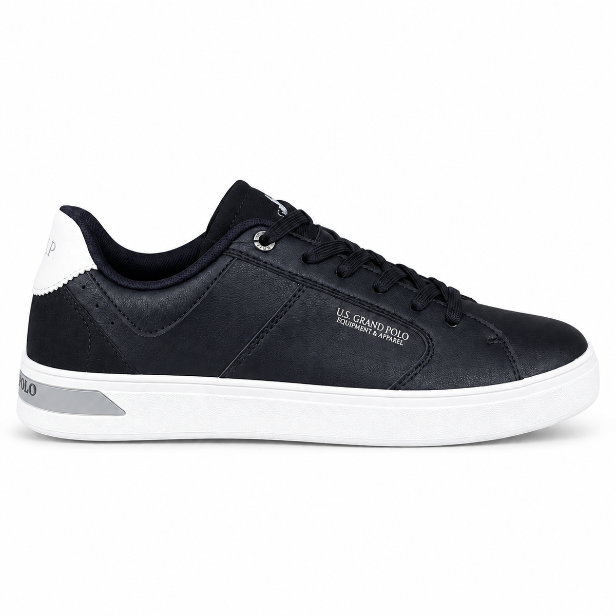 U.S. GRAND POLO 23957 BLACK+WHITE su sfondo bianco