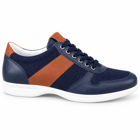 WORLAND ACHILLE BLU/CUOIO